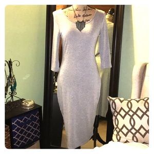 Heather Gray Midi Dress